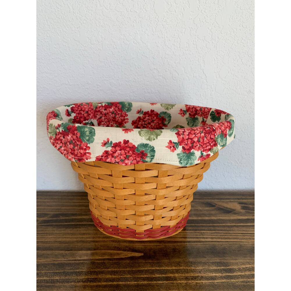 Longaberger Geranium Basket Fabric Liner